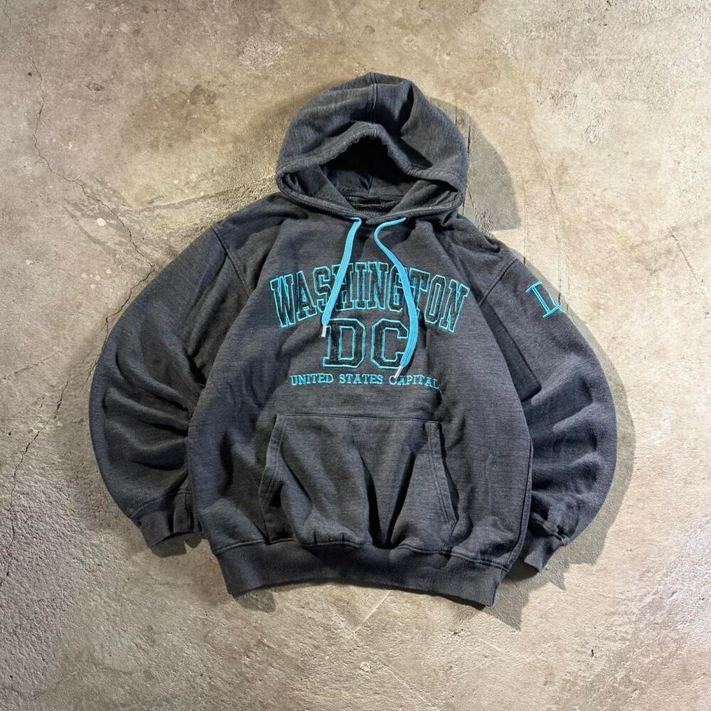 Washington DC Embroidered Logo Boxy Hoodie